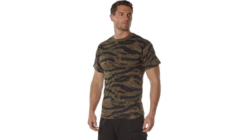 Rothco 100% Cotton Camo T-Shirt - Mens, Tiger Stripe Camo, Extra Large, 60570-TigerStripeCamo-XL