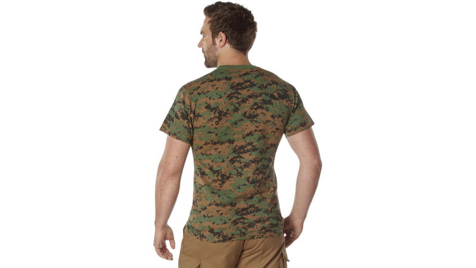 Rothco 100% Cotton Camo T-Shirt - Mens, Woodland Digital Camo, Medium, 60575-WoodlandDigitalCamo-M