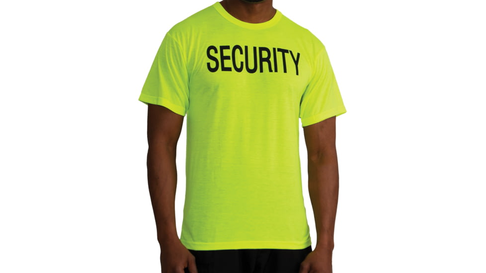 Rothco 2-Sided Security T-Shirt - Men's, Small, Safety Green, 11035-S