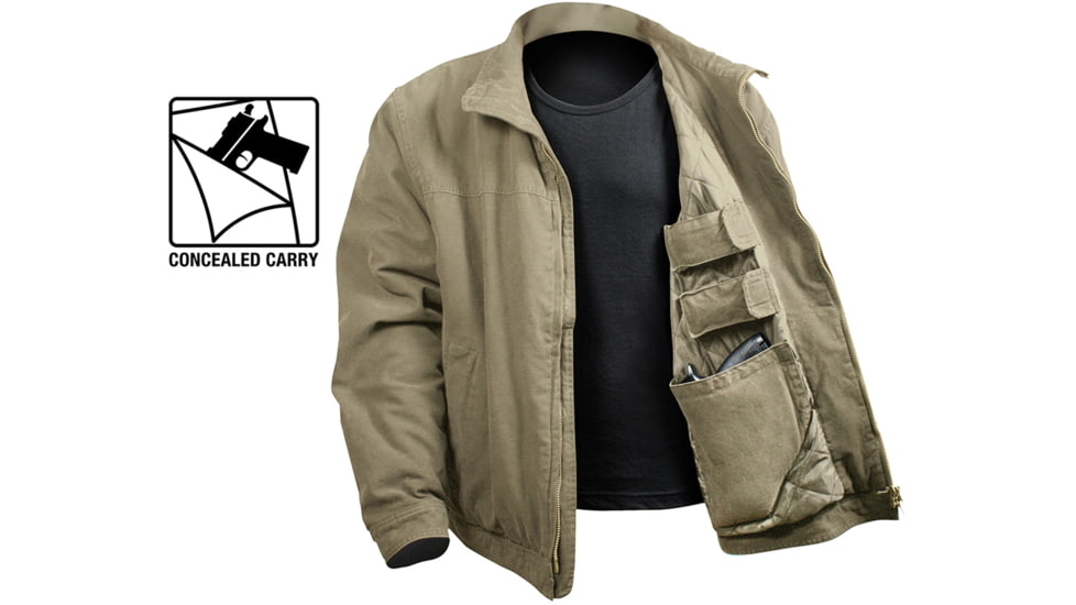 Rothco 3 Season Concealed Carry Jacket, Khaki, Medium, 5385-Khaki-M
