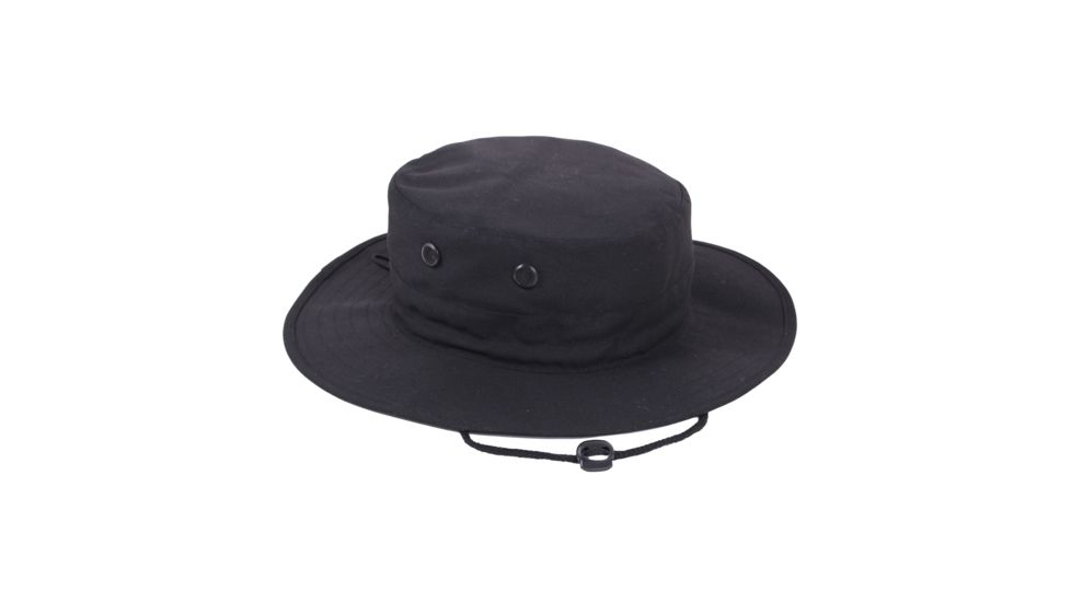Rothco Adjustable Boonie Hat, Black, 52556-Black