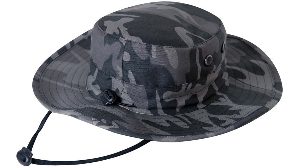 Rothco Adjustable Boonie Hat - Mens, One Size, Black Camo, 52561-BlackCamo