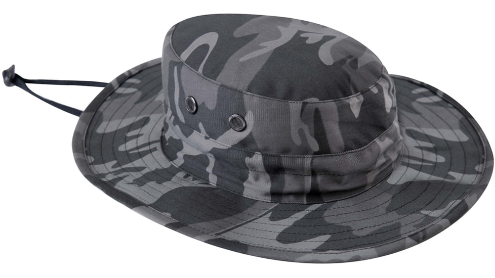 Rothco Adjustable Boonie Hat - Mens, One Size, Black Camo, 52561-BlackCamo