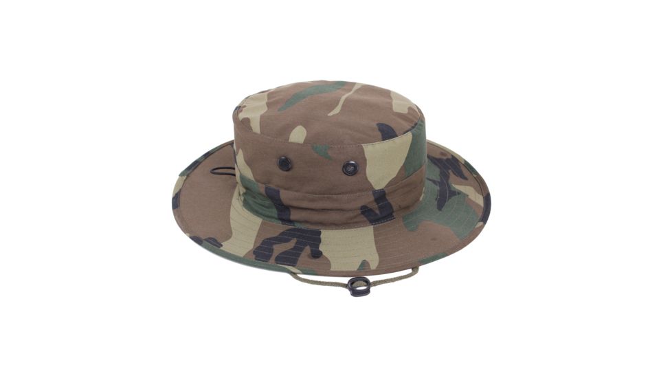 Rothco Adjustable Boonie Hat, Woodland Camo, 52558-WoodlandCamo
