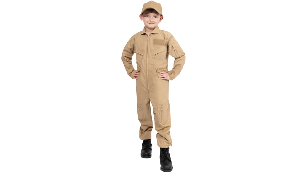 Rothco Kids Air Force Type Flightsuit, Khaki, L, 7207-Khaki-L