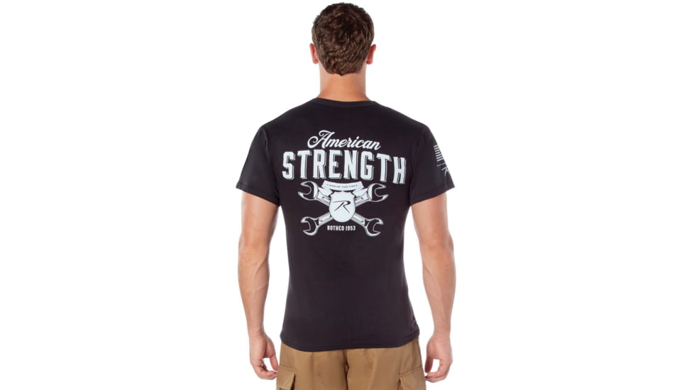 Rothco American Strength T-Shirt - Mens, Black, Large, 18135-Black-L
