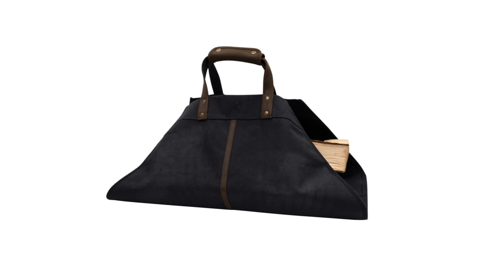 Rothco Backwoods Waxed Canvas Log Carrier, Black, 71080-Black