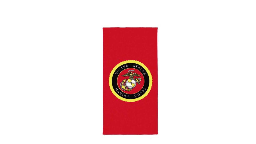 Rothco Beach Towel - Military Insignia, USMC / Red, 2300-USMCRed