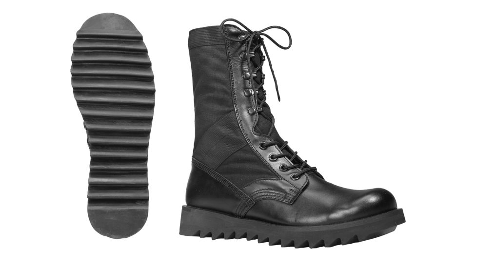 Rothco Black Ripple Sole Jungle Boots, 7, Regular, 5050-7-Regular