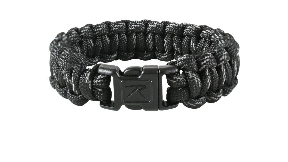 Rothco Black w/ Reflective Paracord Bracelet, 8, 916-8Inches