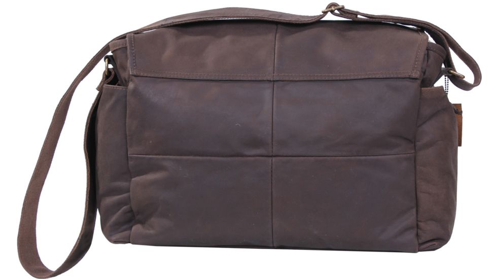 Rothco Brown Leather Classic Messenger Bag, 91480