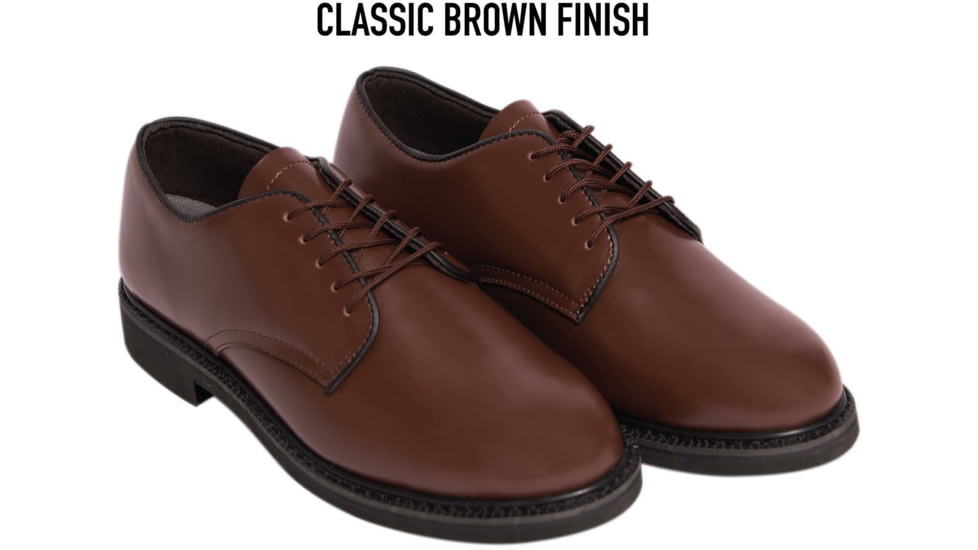 Rothco Brown Uniform Oxford Shoes - Mens, 11.5 US, Regular, 3992-Brown-11.5-Regular