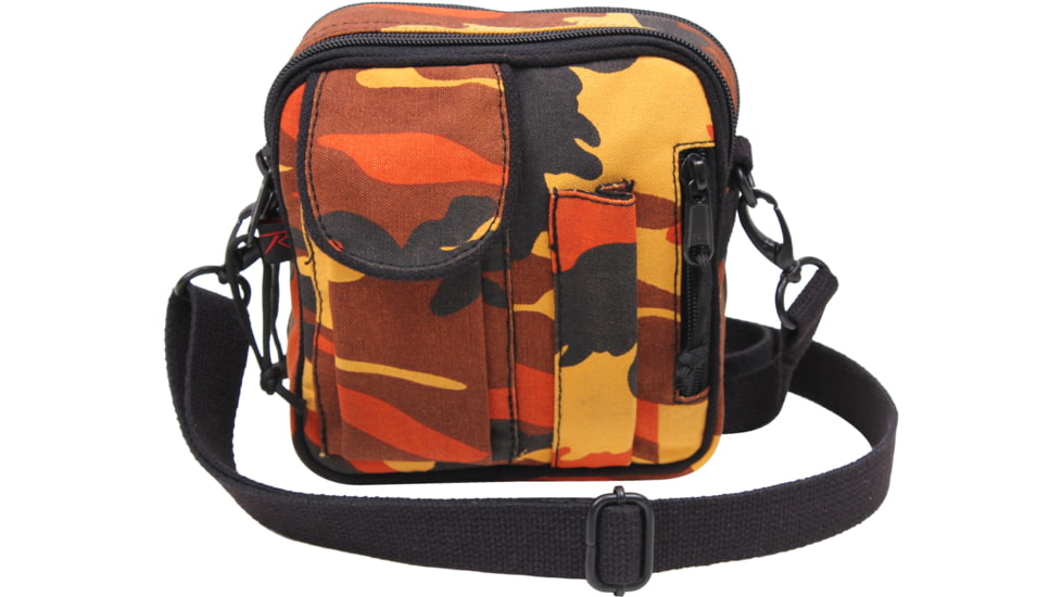 Rothco Camo Excursion Organizer Shoulder Bag, Savage Orange Camo, 2323