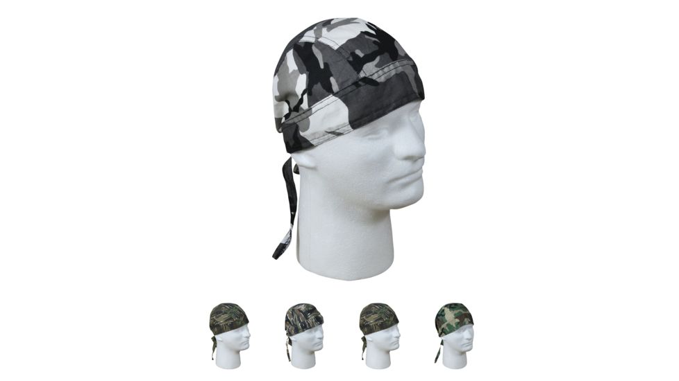 Rothco Camo Headwrap, City Camo, Smokey Branch Camo, Tiger Stripe Camo, Tri-Color Desert Camo, Woodland Camo