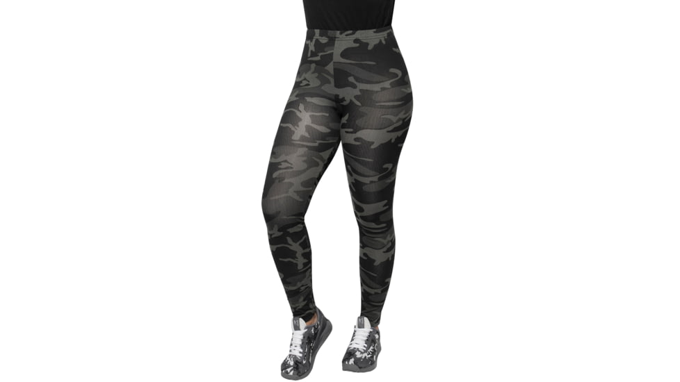 Rothco Camo Leggings - Women's, 2XL, Black Camo, 3894-BlackCamo-2XL