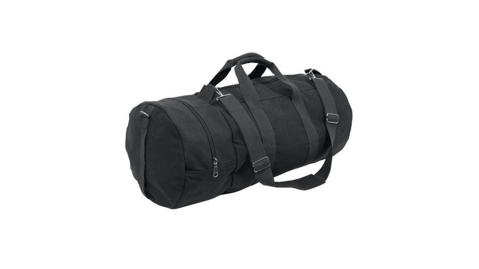 Rothco Canvas Double-Ender Sports Bag, Black, 2373-Black