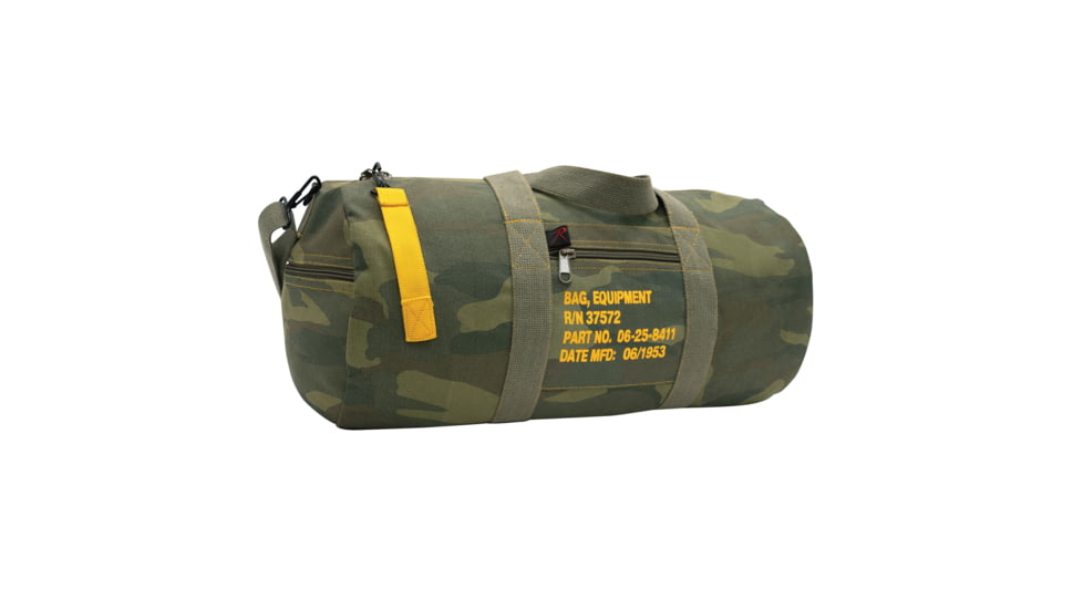 Rothco Canvas Equipment Bag, Woodland Camo, 19 in, 22338-19Inches