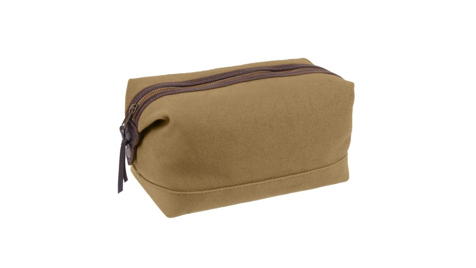Rothco Canvas &amp; Leather Travel Kit, Coyote Brown, 91260-CoyoteBrown