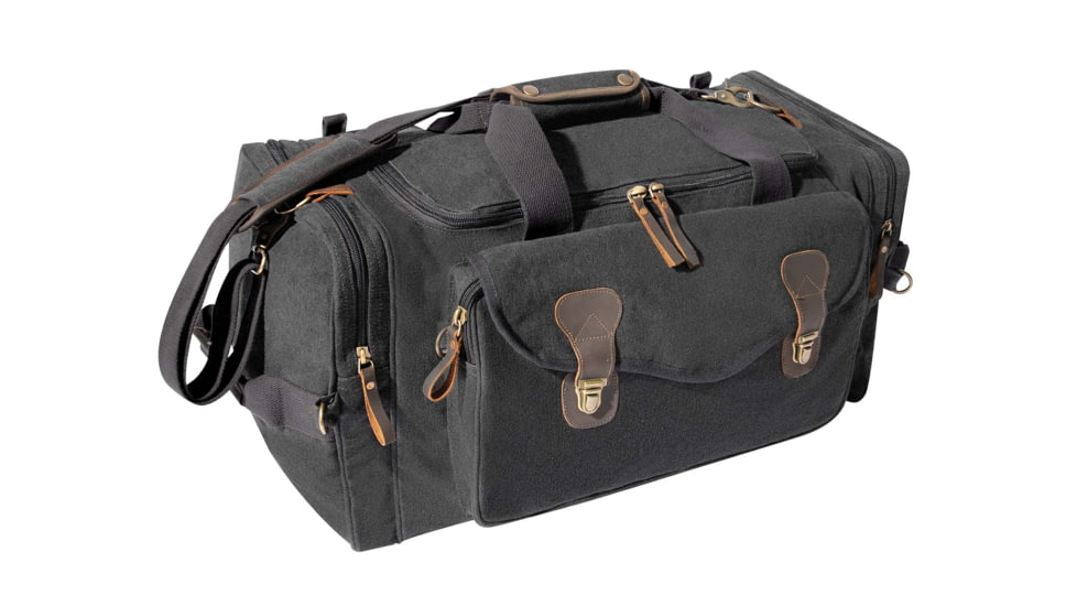 Rothco Canvas Long Weekend Bag, Charcoal Grey, 96110