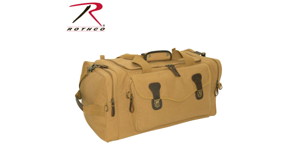 Rothco Canvas Long Weekend Bag, Coyote Brown, 9687-CoyoteBrown