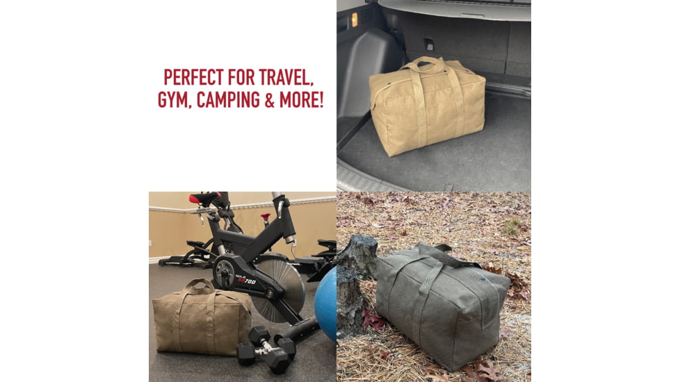 Rothco Canvas Parachute Cargo Bag, Black, 3123-Black