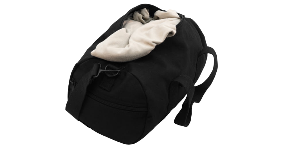 Rothco Canvas Shoulder Duffle Bags, 15in, Black, 22150-Black-15Inches