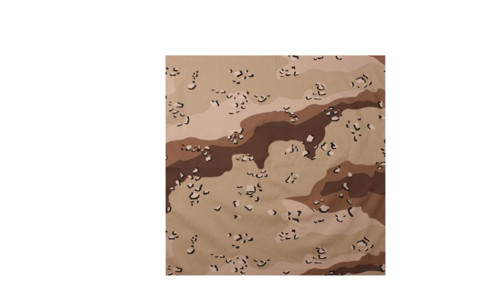 Rothco Classic Camo Bandana, 6-Color Desert Camo, 4139-6-ColorDesertCamo