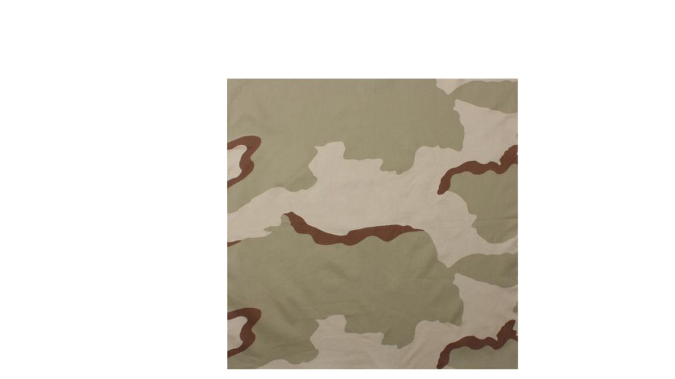 Rothco Classic Camo Bandana, Tri-Color Desert Camo, 4040-Tri-ColorDesertCamo
