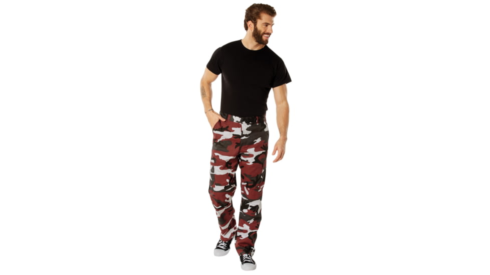 Rothco Color Camo Tactical BDU Pants - Mens, Red Camo, XS, 7915-XS
