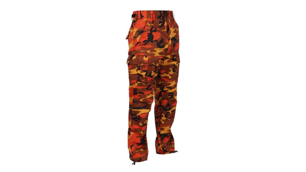 Rothco Color Camo Tactical BDU Pants - Mens, Savage Orange Camo, Extra Small, 8865-SavageOrangeCamo-XS23-27Waist