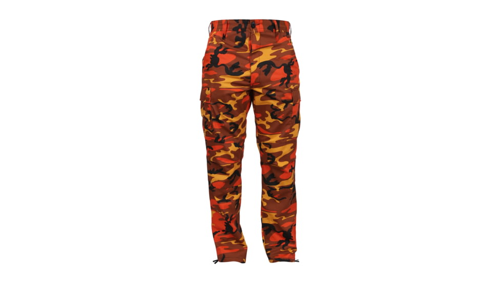 Rothco Color Camo Tactical BDU Pants - Mens, Savage Orange Camo, Extra Small, 8865-SavageOrangeCamo-XS23-27Waist