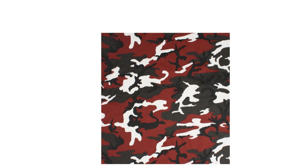 Rothco Colored Camo Bandana, Red Camo, 4134-RedCamo