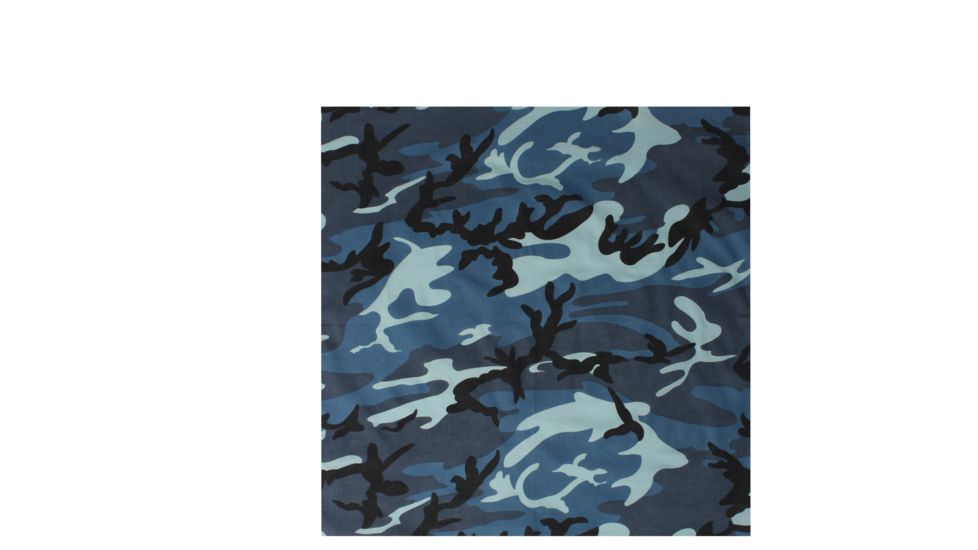 Rothco Colored Camo Bandana, Sky Blue Camo, 4138-SkyBlueCamo