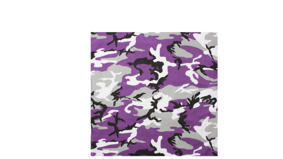 Rothco Colored Camo Bandana, Ultra Violet Camo, 4156-UltraVioletCamo