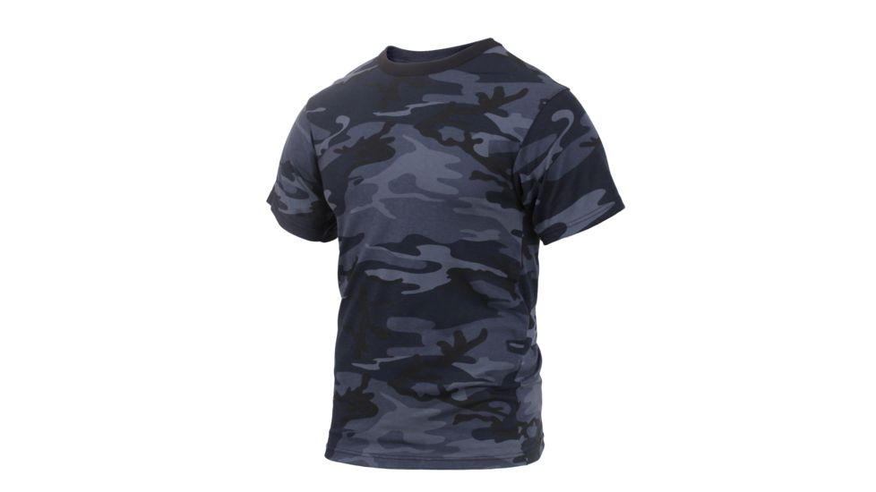 Rothco Colored Camo T-Shirts, Small, Midnight Blue Camo, 3830-MidnightBlueCamo-S