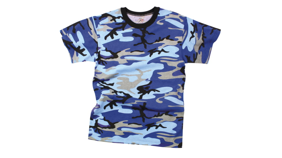Rothco Colored Camo T-Shirts, Electric Blue Camo, Small, 60173-ElectricBlueCamo-S