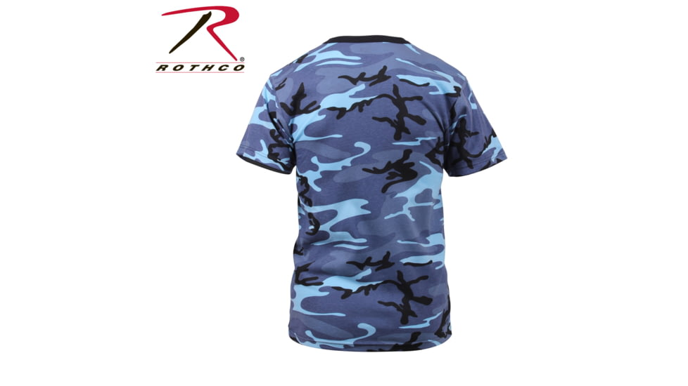 Rothco Colored Camo T-Shirts, Electric Blue Camo, Small, 60173-ElectricBlueCamo-S