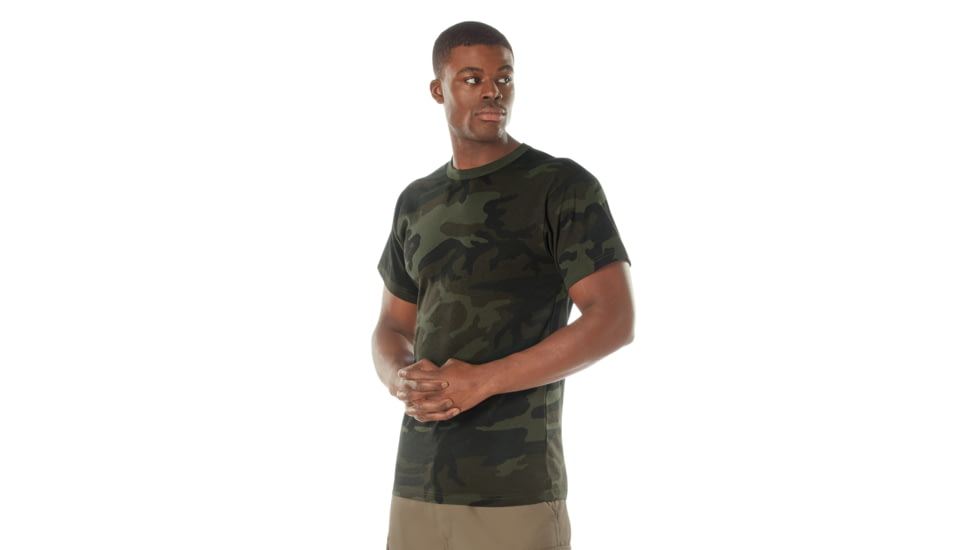 Rothco Colored Camo T-Shirt - Men's, Midnight Woodland Camo, Large, 12315-MidnightWoodlandCamo-L