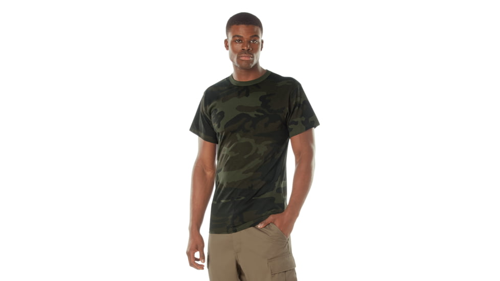 Rothco Colored Camo T-Shirts - Mens, L, Camo, 12315-MidnightWoodlandCamo-L