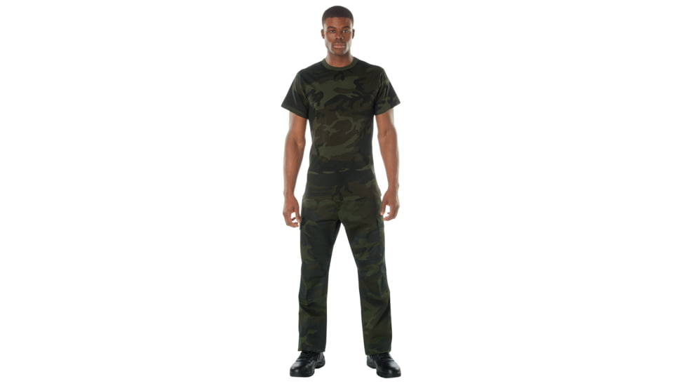 Rothco Colored Camo T-Shirts - Mens, L, Camo, 12315-MidnightWoodlandCamo-L