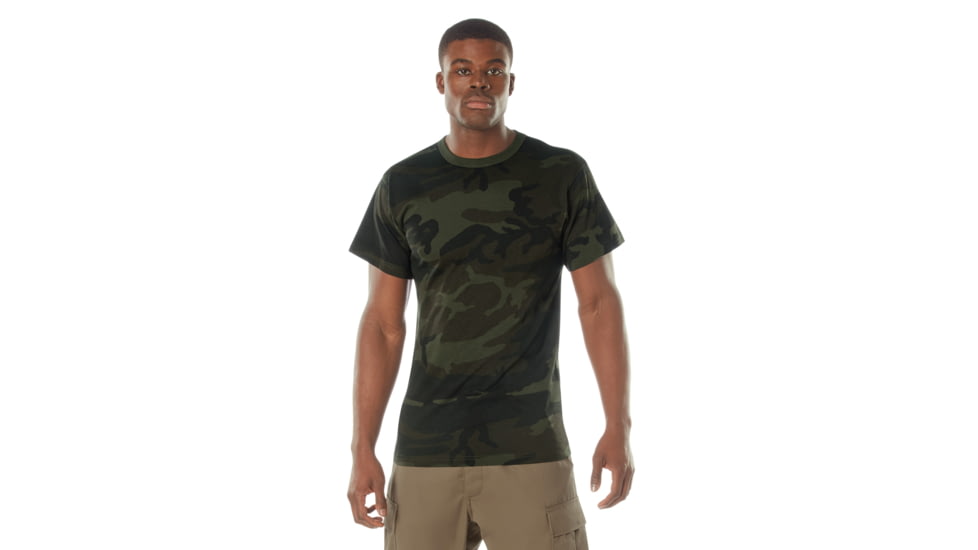 Rothco Colored Camo T-Shirts - Mens, L, Camo, 12315-MidnightWoodlandCamo-L