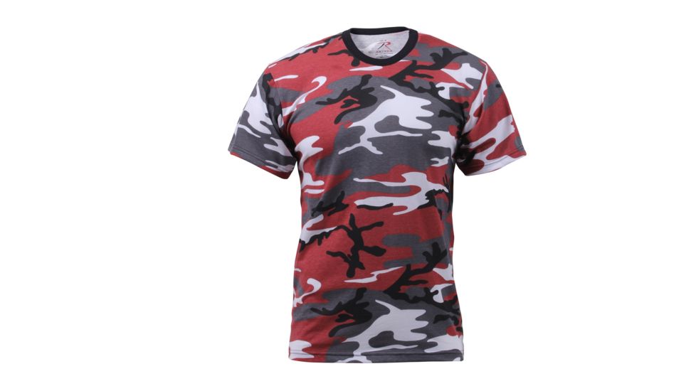 Rothco Colored Camo T-Shirts, Red Camo, Small, 6006-RedCamo-S