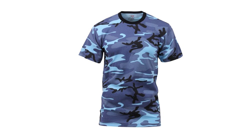 Rothco Colored Camo T-Shirts, Sky Blue Camo, Small, 6788-SkyBlueCamo-S