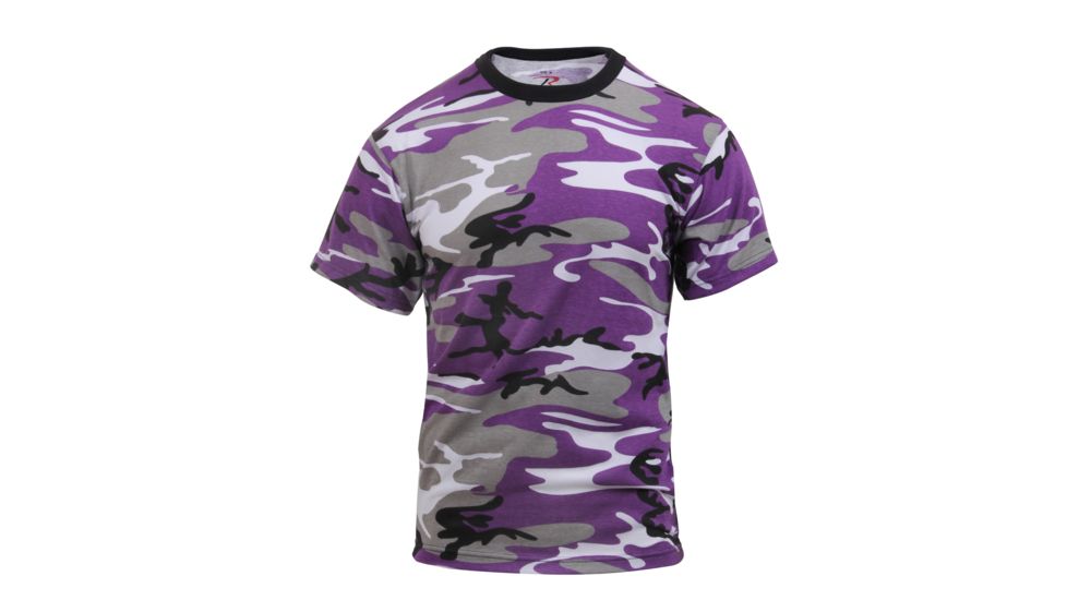 Rothco Colored Camo T-Shirts, Ultra Violet Camo, Small, 60176-UltraVioletCamo-S