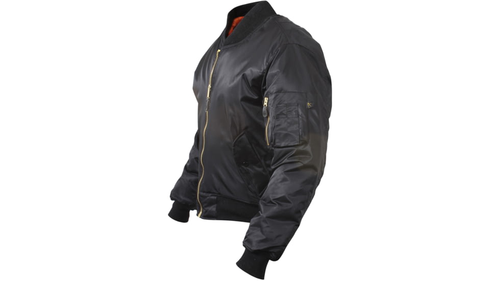 Rothco Concealed Carry MA-1 Flight Jacket, Black, Small, 77350-Black-S