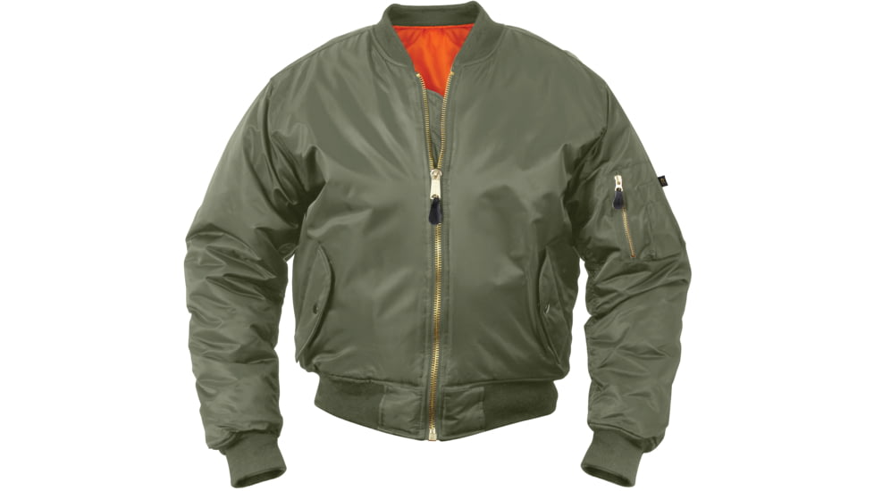 Rothco Concealed Carry MA-1 Flight Jacket, Sage Green, Small, 77450-SageGreen-S