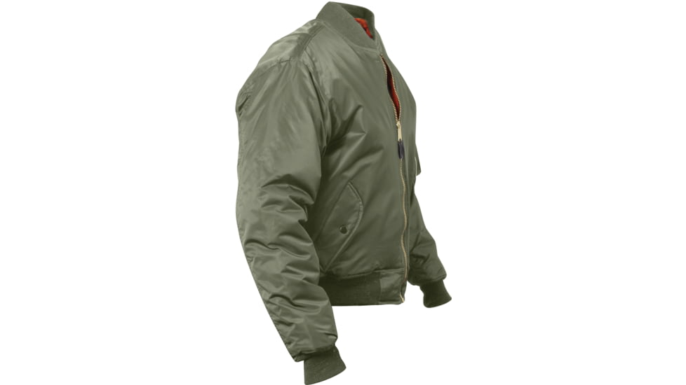 Rothco Concealed Carry MA-1 Flight Jacket, Sage Green, Small, 77450-SageGreen-S