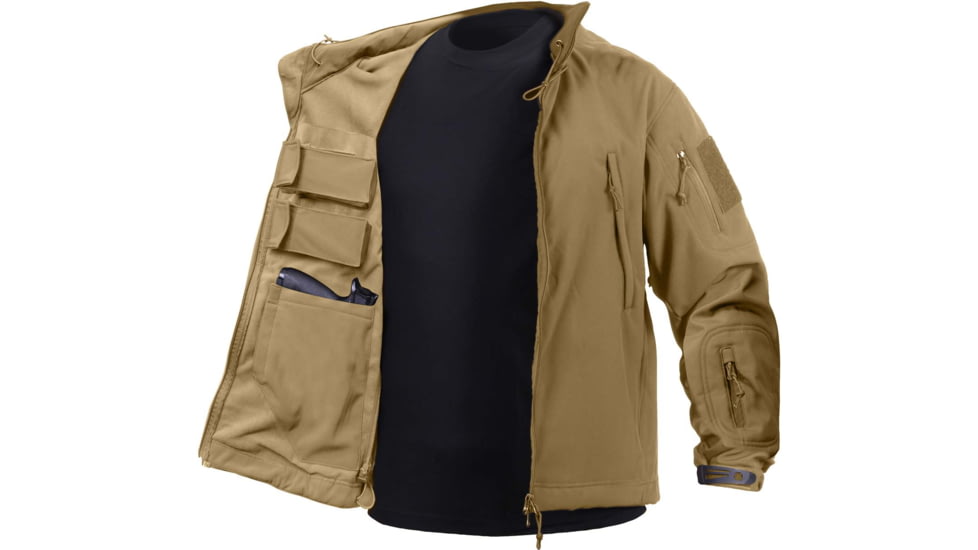 Rothco Concealed Carry Soft Shell Jacket, Coyote Brown, Medium, 55485-CoyoteBrown-M