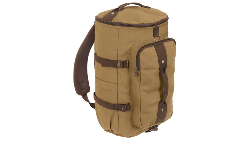 Rothco Convertible Canvas Duffle/Backpack, Coyote &amp; Brown, 2225