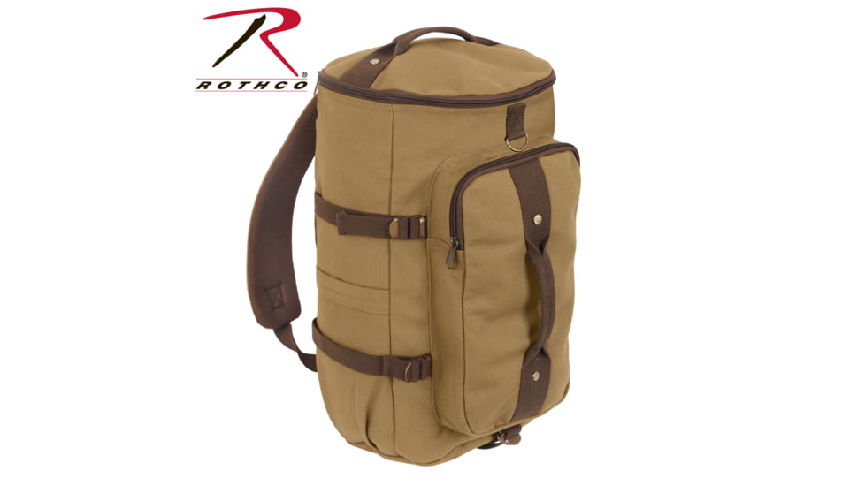Rothco Convertible Canvas Duffle/Backpack, Coyote &amp; Brown, 2225